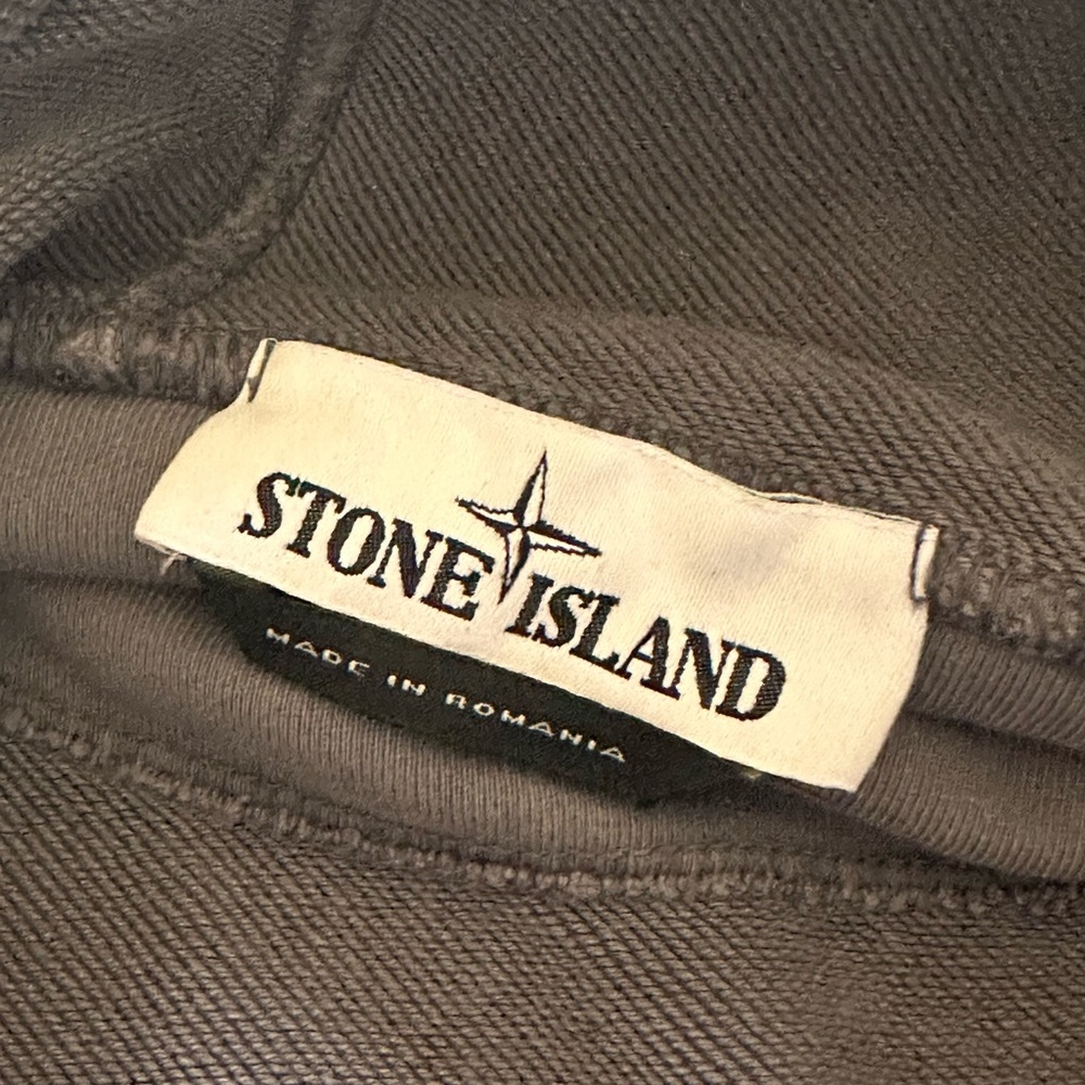 Stone island organic cotton fleece hoodie - Picture 3 of 6